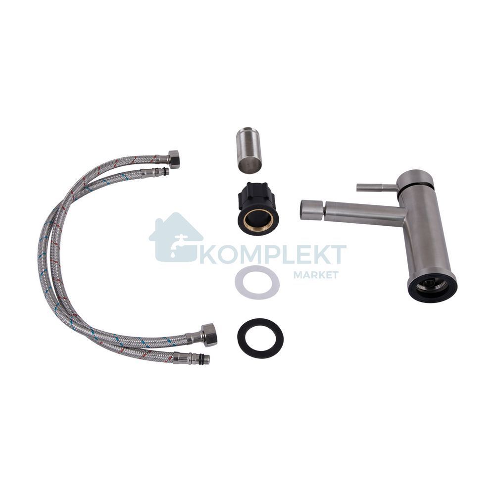 Змішувач для біде з нержавійки Lidz Aria 001AF LDARI001AFNKS46096 Nickel