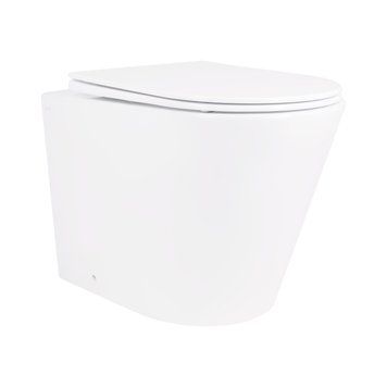 Унітаз підлоговий Qtap Swan безобідковий з сідінням Soft-close QT16223178W (під інсталяцію)
