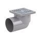 Трап горизрнтальний з пластиковою решіткою 148x148 Lidz WHI6007T00400 (випуск 110 мм)