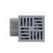 Трап горизрнтальний з пластиковою решіткою 148x148 Lidz WHI6007T00400 (випуск 110 мм)