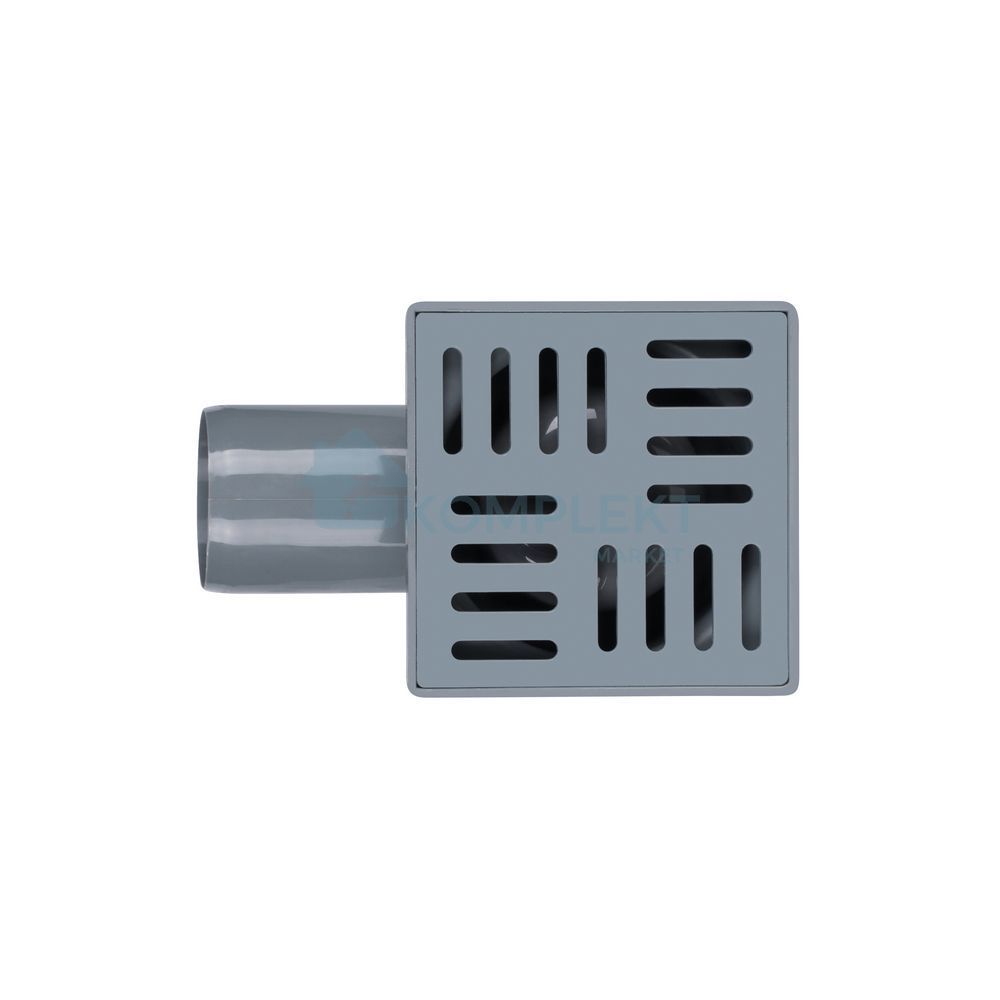 Трап горизонтальний з пластиковою решіткою 103x103 Lidz WHI6007T00300