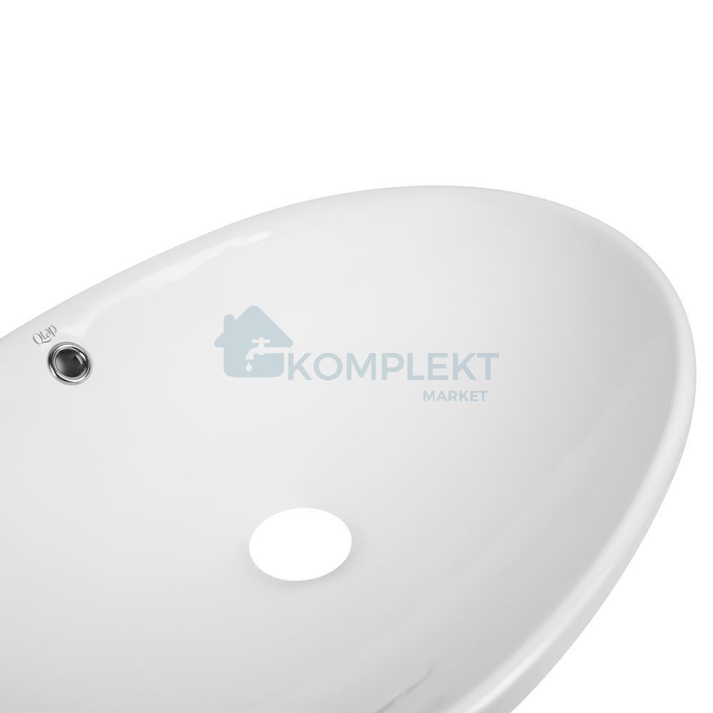 Раковина-чаша овальна Qtap Dove 630х415х150 White QT06113077WN (накладна)