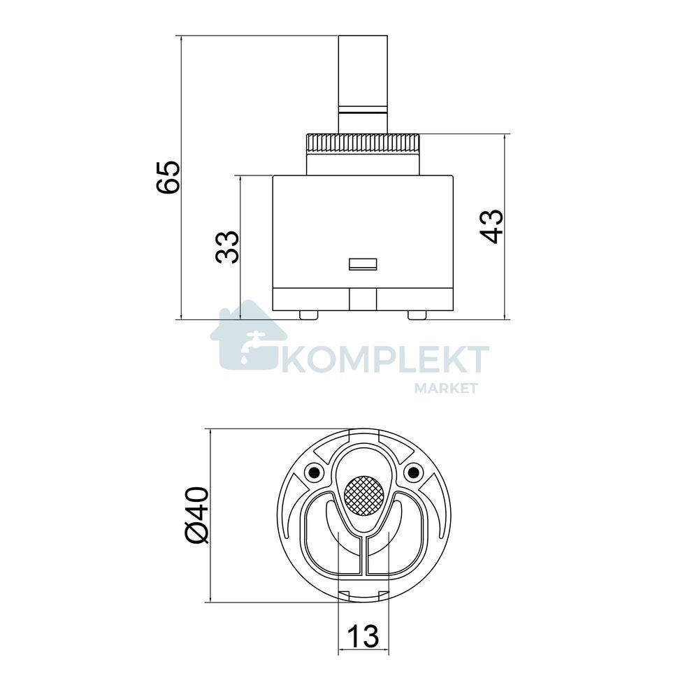 Картридж для змішувача Qtap (QT40MM) 40 мм