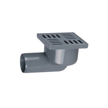 Трап горизонтальний з пластиковою решіткою 103x103 Lidz WHI6007T00300