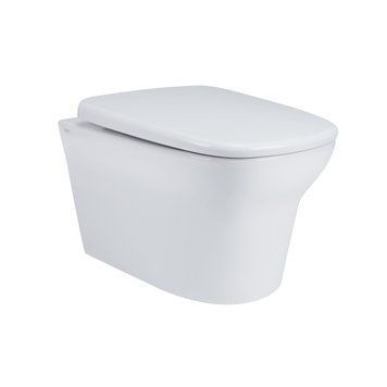 Унітаз підвісний Qtap Gemini безобідковий з сідінням Soft-close QT25332614EW (прямокутний)
