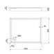 Душовий піддон 100x80x12см Qtap Tern 301812C (з сифоном)