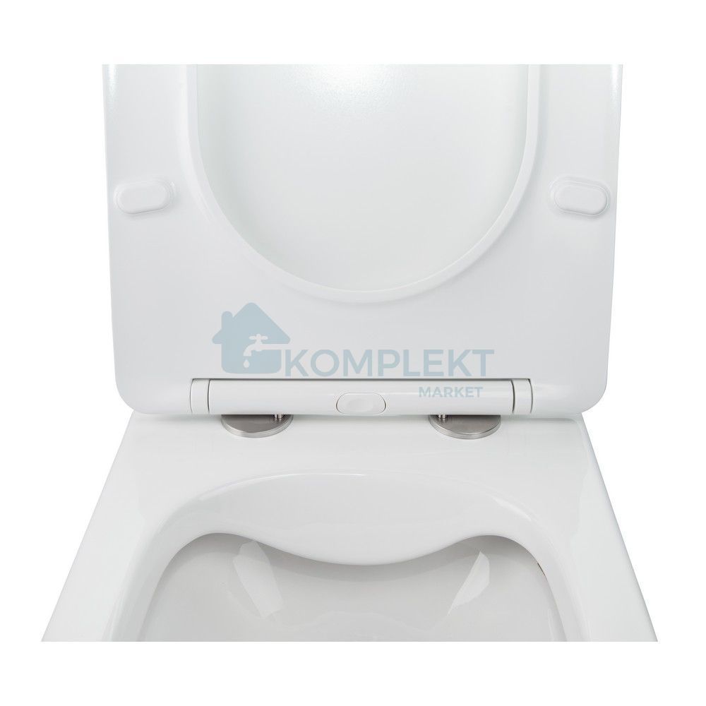 Інсталяція Qtap Nest ST з хромованою панеллю змиву та унітазом Jay Rimless