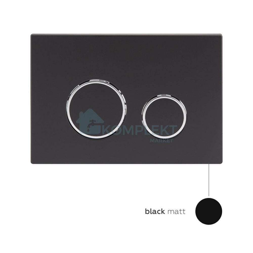 Інсталяція Qtap Nest ST з чорною матовою панеллю змиву та унітазом Jay Rimless