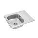 Кухонна мийка Kroner KRP Dekor 6350, 630х500 мм, нержавіюча сталь, врізна, з крилом, рифлена (декор), 0.8 мм