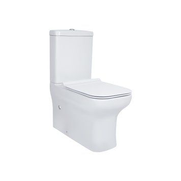 Унітаз підлоговий Qtap Cardinal безобідковий з сідінням Soft-close QT0422C666PW