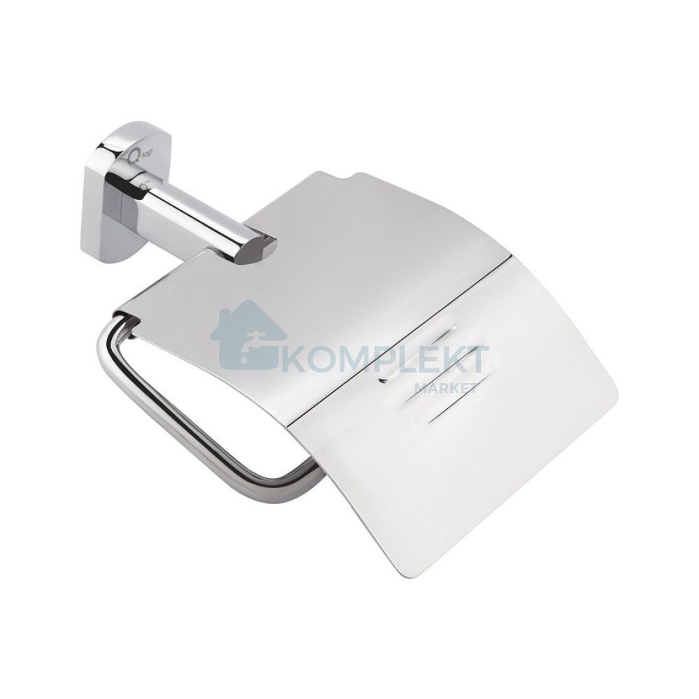 Тримач для туалетного паперу з кришкою Qtap Liberty СRМ 1151 (хром)