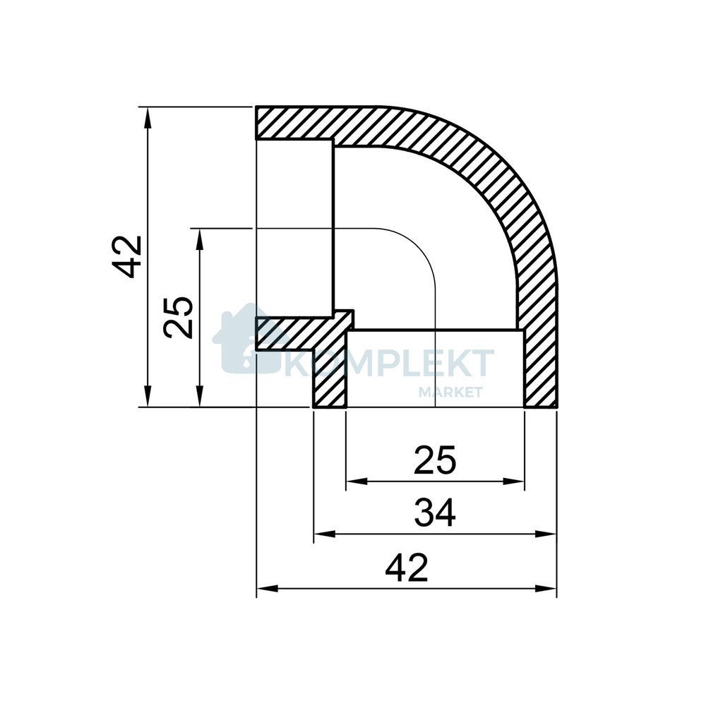Коліно PPR Thermo Alliance 25, 90&deg;