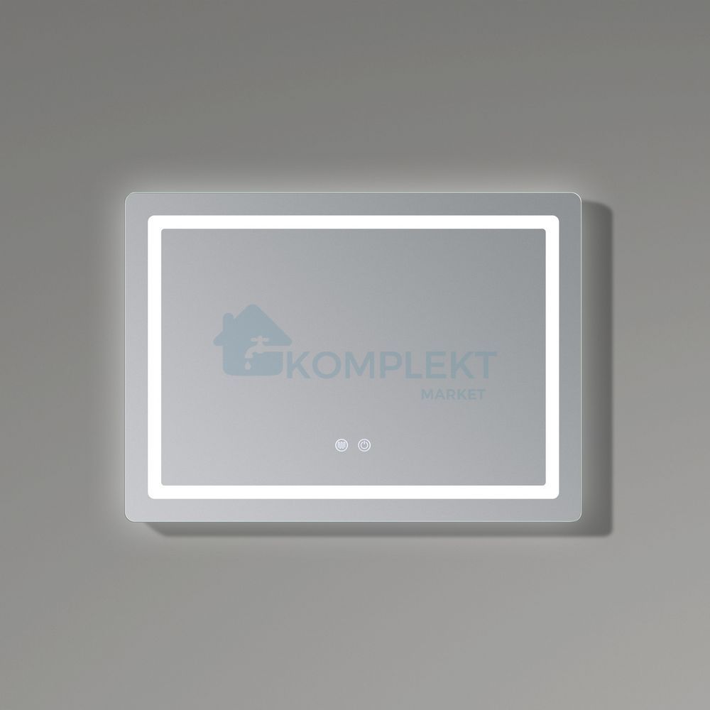 Дзеркало прямокутне з LED-підсвічуванням Qtap Mideya MI2 700х500 з димером та антизапотіванням, Ні