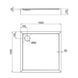Душовий піддон квадратний 100x100x12см Qtap Tern 301112 (з сифоном)