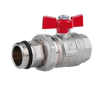 Кран кульовий "Американка" Icma Red 1" з антипротіканням прямий №215