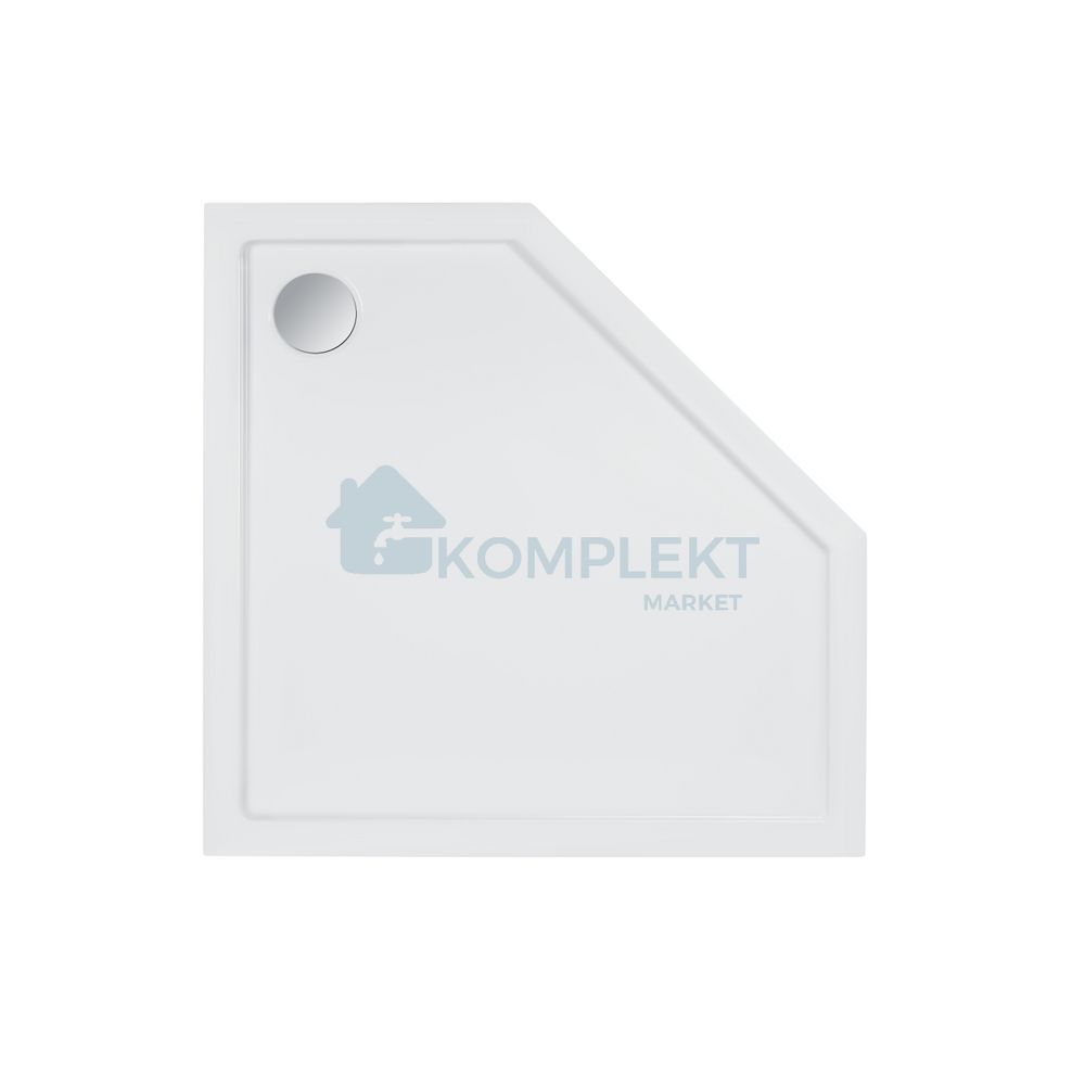 Душовий піддон п'ятикутний 90x90x12см Qtap Diamond 309912 (з сифоном)