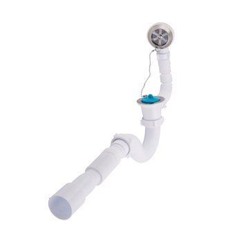 Сифон для ванни прямоточний з пробкою на ланцюгу Lidz LW02 6003V00100