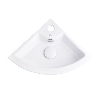 Раковина трикутна 435х310х125мм Qtap Kiwi (з донним клапаном)