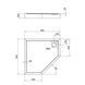 Душовий піддон п'ятикутний 90x90x12см Qtap Diamond 309912 (з сифоном)