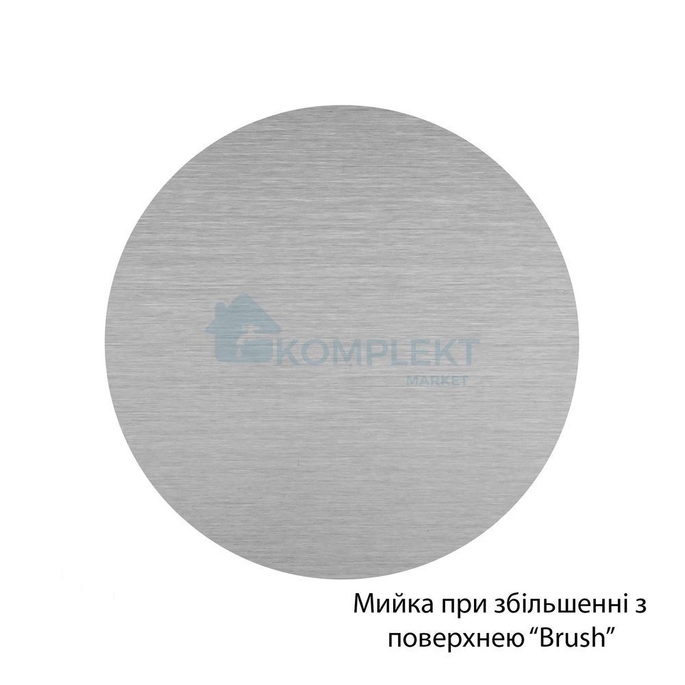 Кухонна мийка Kroner KRP Geb&uuml;rstet 7849LHM 780х490 мм, нержавіюча сталь, брашована (напівматова), інтегрована, з правим крилом, 3.0/1.0 мм, з кошиком