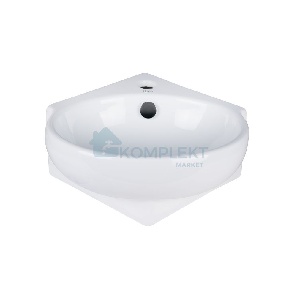 Раковина підвісна Qtap Leo 360x385x140 White QT11115010WN (кутова)