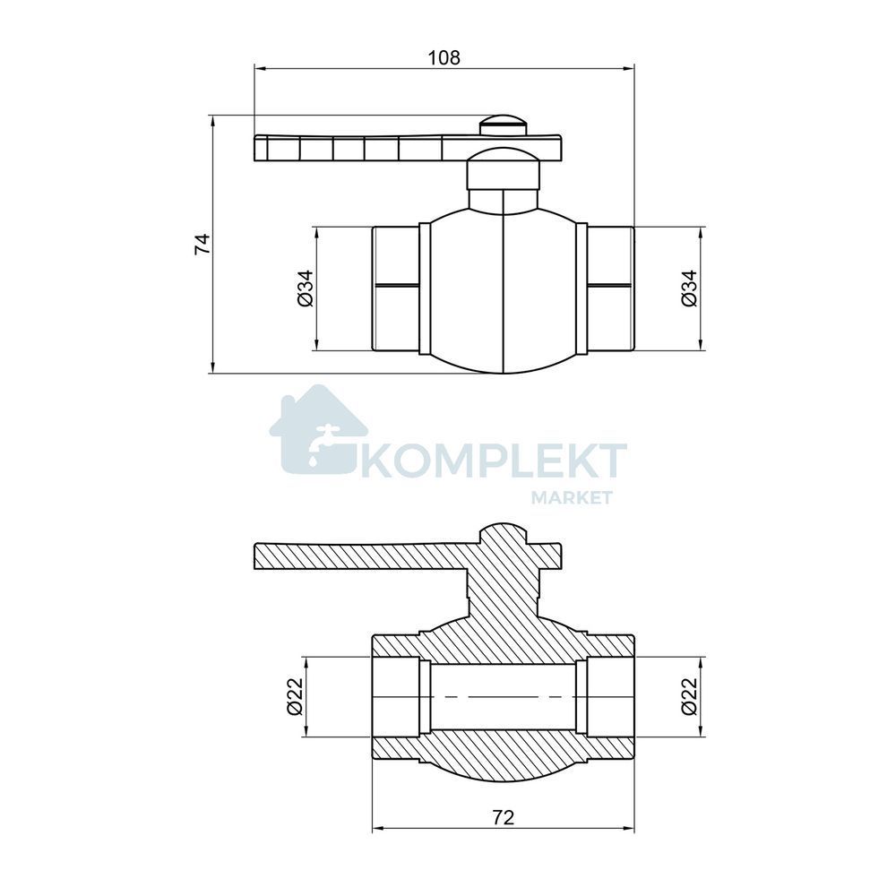 Кран кульовий PPR Alfa Plast 25
