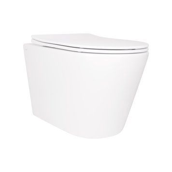 Унітаз підвісний Qtap Scorpio безободковий Ultra Quiet з сидінням Soft-close QT1433053EUQW