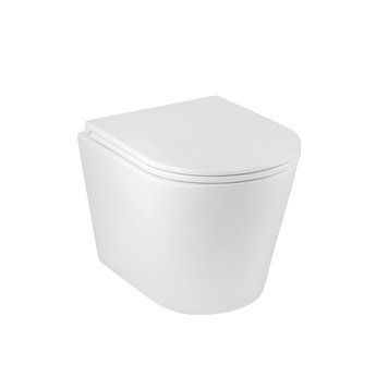 Унітаз підвісний безобідковий Kroner Armada WHI513636 RIMLESS з сидінням Slim Duroplast / Soft-close / Quick relase (KA513636WHIR)