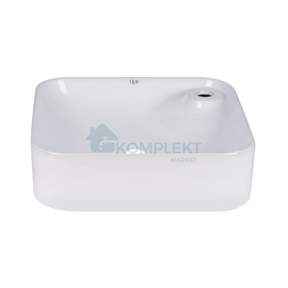 Раковина-чаша нкладна Qtap Stork 430x430x125 White QT15112194WN (квадратна)