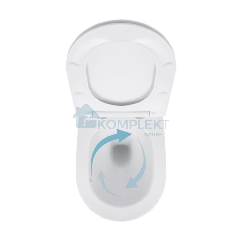 Унітаз підвісний Qtap Jay безободковий Ultra Quiet з сидінням Soft-close QT07335177W