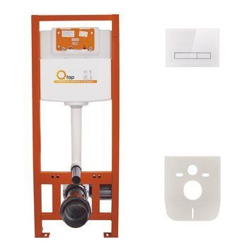 Інсталяція Qtap Nest ST з білою панеллю змиву QT0133M425V1105GW (112х42.5х15.5см)