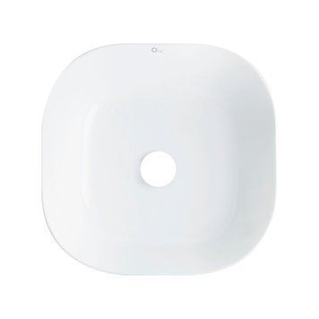 Квадратна накладна раковина Qtap Kolibri 420х420х140 White QT1011K396WN