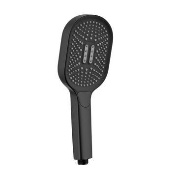 Лійка для ручного душу Qtap Rucni 140*110 мм овальна QTRUC125BLM45961 (чорна матова)