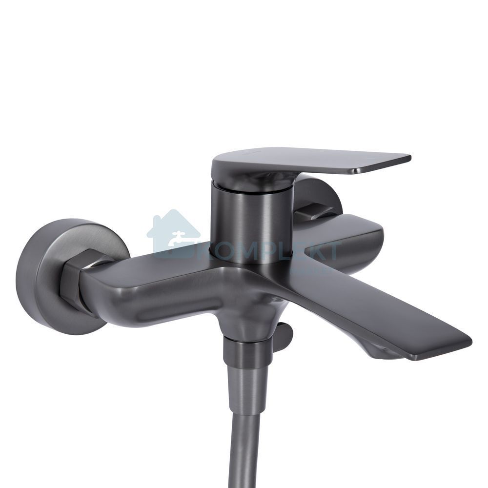Латунний змішувач для ванни Qtap Vlasta New (QTVLA259GMB45643) Gunmetal Black PVD