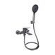 Латунний змішувач для ванни Qtap Vlasta New (QTVLA259GMB45643) Gunmetal Black PVD