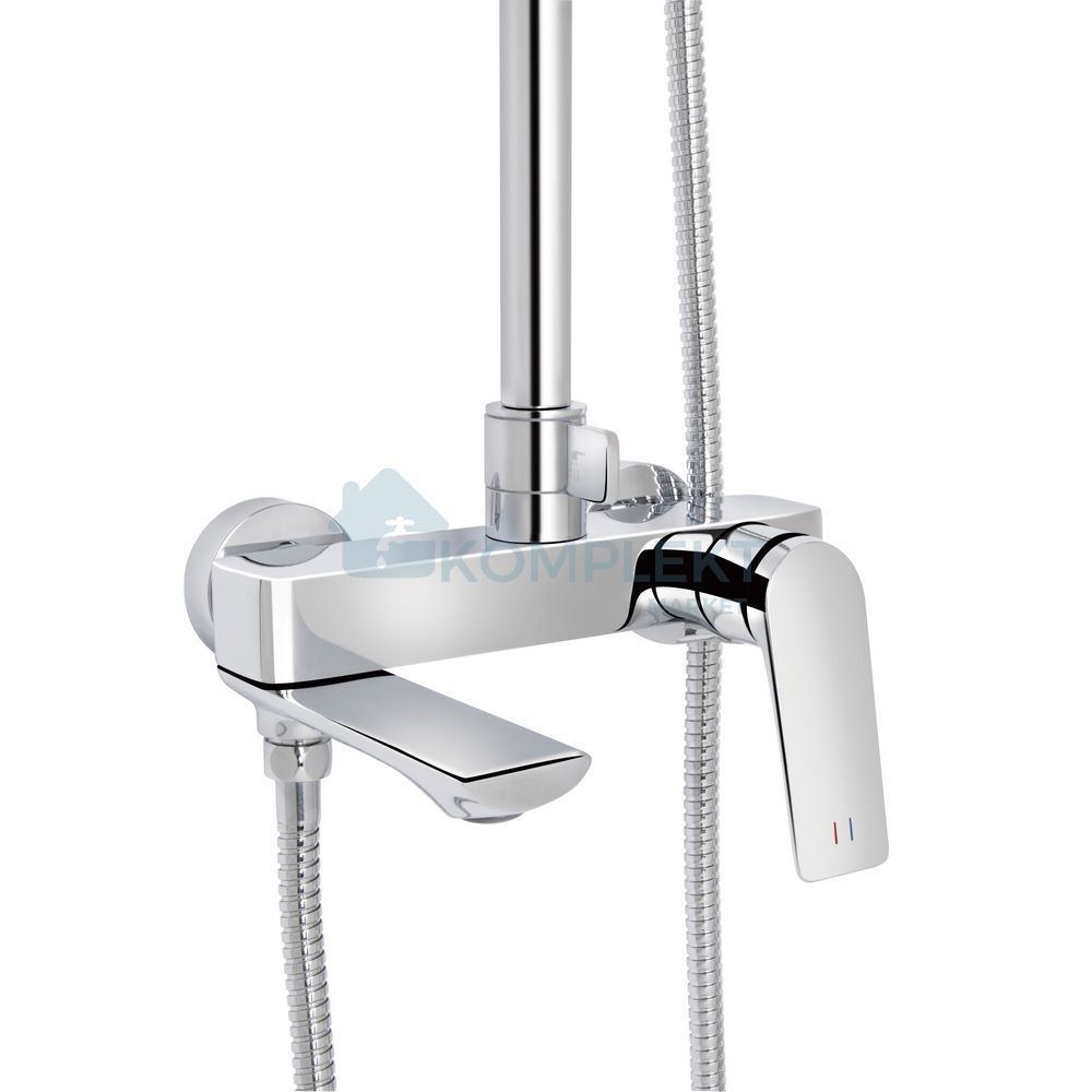 Душова система з виливом Qtap Vlasta New (латунний корпус) QTVLA111CRM45650 Chrome