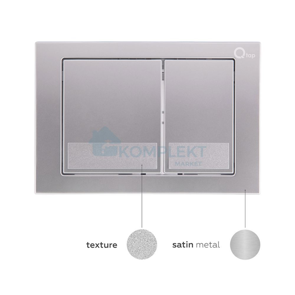 Інсталяція Qtap Nest ST з сірою матовою кнопкою змиву та унітазом Swan Rimless