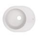 Гранітна кухонна мийка Lidz 610x495 WHI-01 (біла матова)