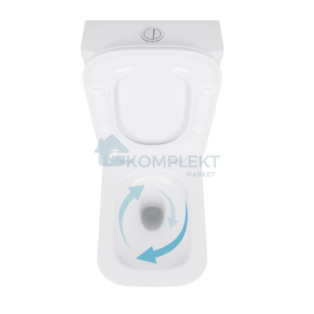 Унітаз підлоговий Qtap Tern Ultra Quiet безобідковий з сидінням та бачком Soft-Close QT17222175AUQ1W White