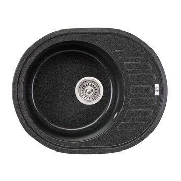 Граніта мийка з сушкою Lidz 610x495 GRF-13 (матовий графіт)