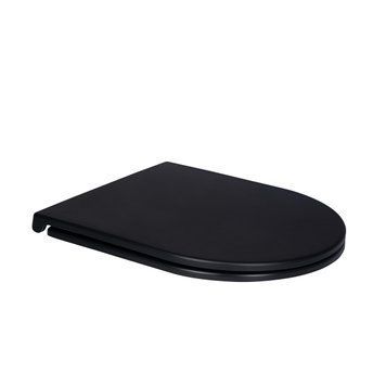 Сидіння для унітаза Qtap (Robin,Scorpio) з мікроліфтом Slim QT99HY2411MB (чорне матове)