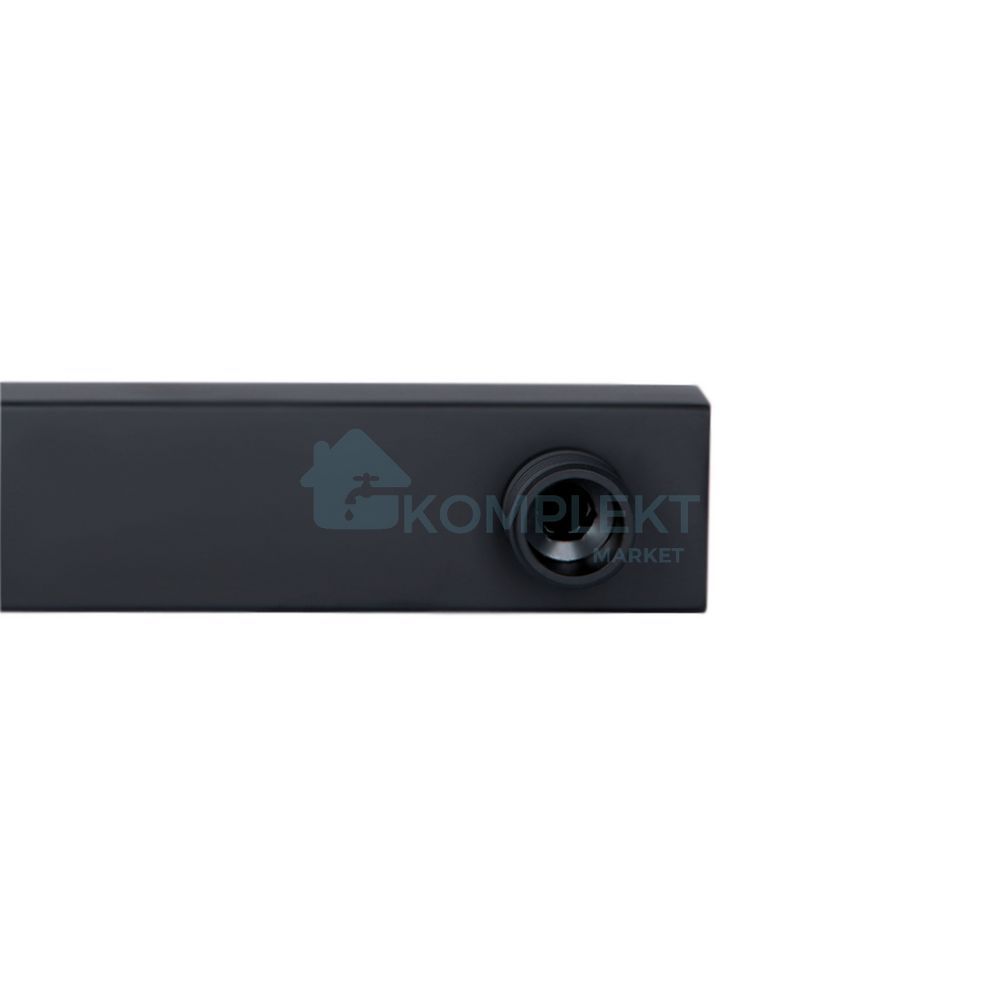 Кронштейн для верхнього душу Qtap Trubice 400 мм прямокутний QTTRU120BLM45929 (чорний матовий)