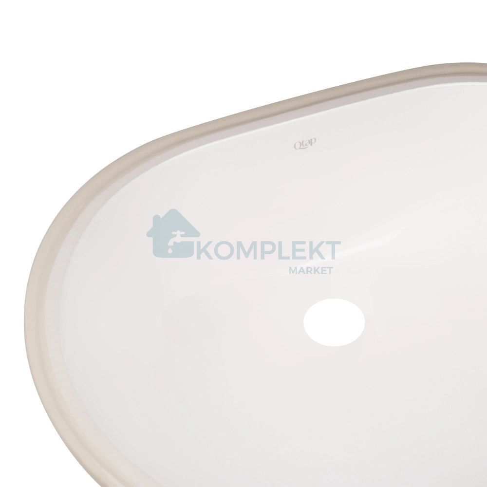 Раковина врізна під стільницю 560x400x200мм Qtap Stork White (з донним клапаном)