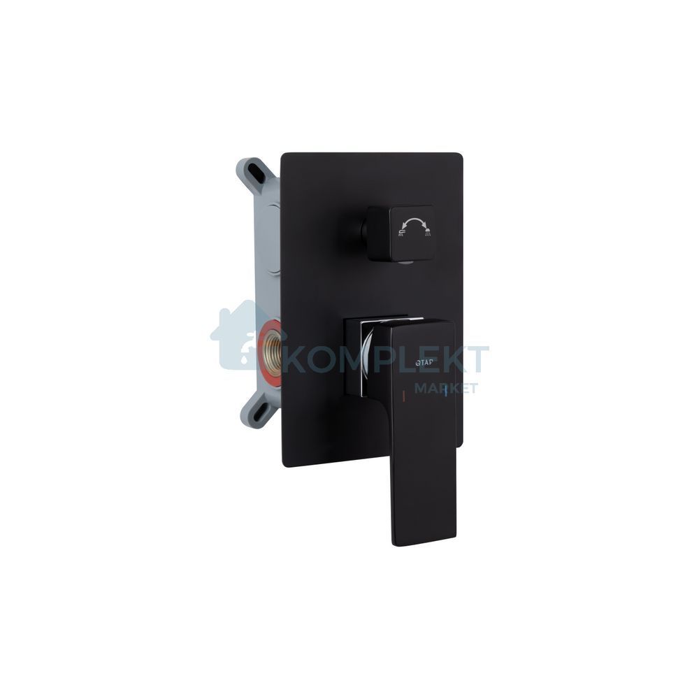 Душова система Qtap Gemini прихованого монтажу на три споживачі QTGEM114BLM45703 Black Matt