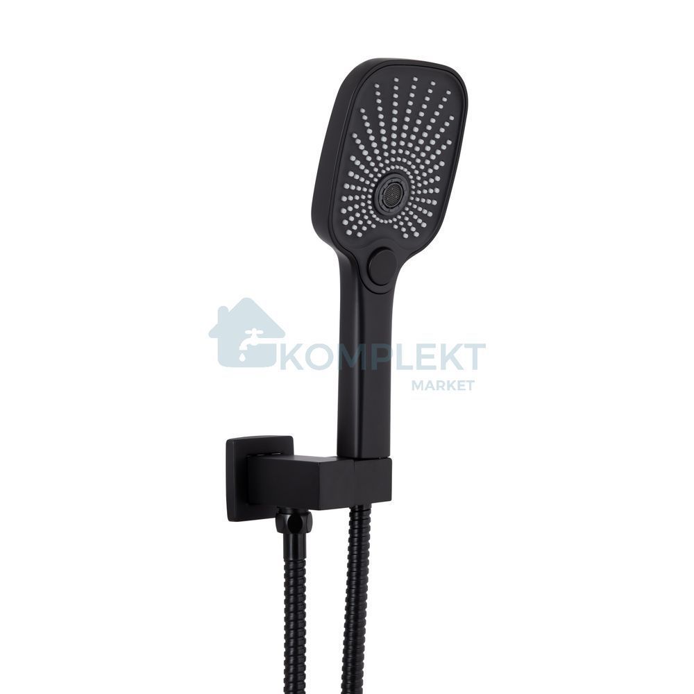 Душова система Qtap Gemini прихованого монтажу на три споживачі QTGEM114BLM45703 Black Matt