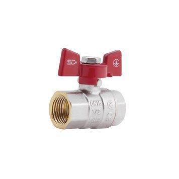 Кран кульовий SD Plus 1/2" ВВ для води (метелик) SD602NW15PN40