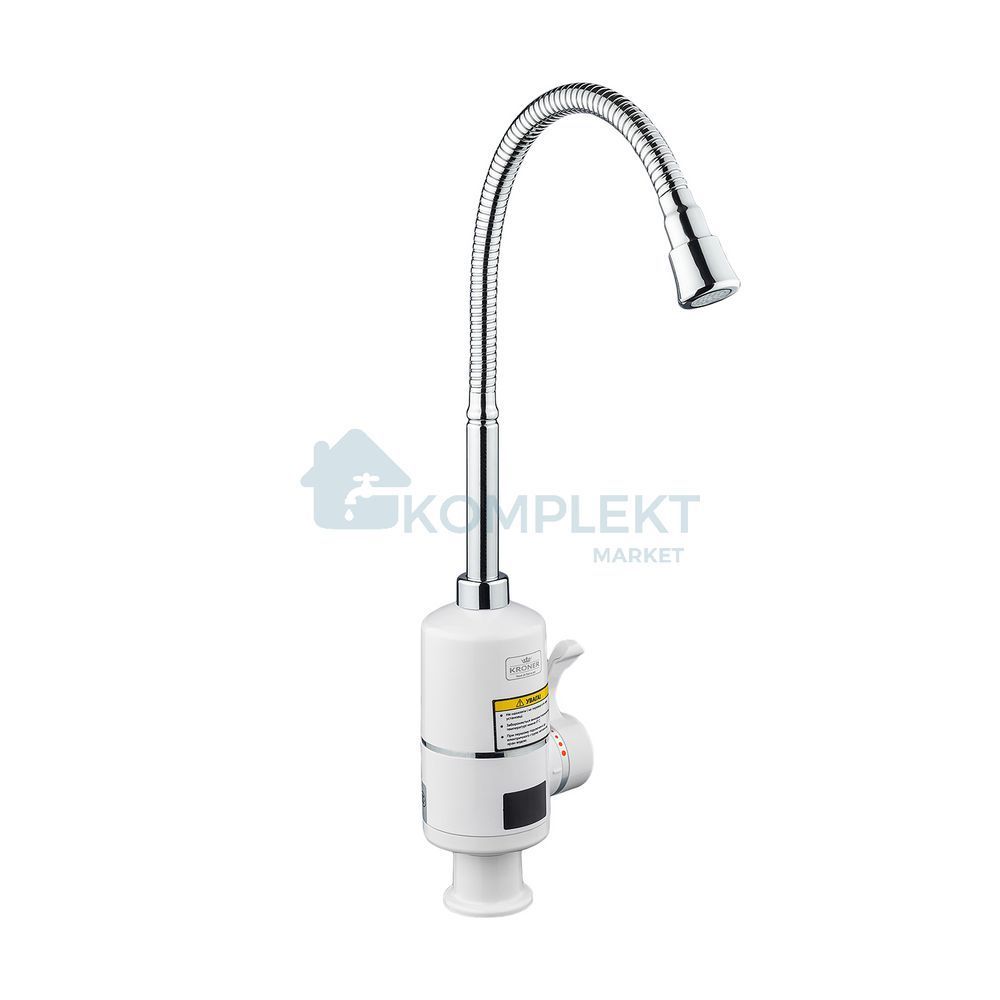 Кран-водонагрівач гнучкий Kroner KRM Volt CW090R з дисплеєм (тен 3 кВт)
