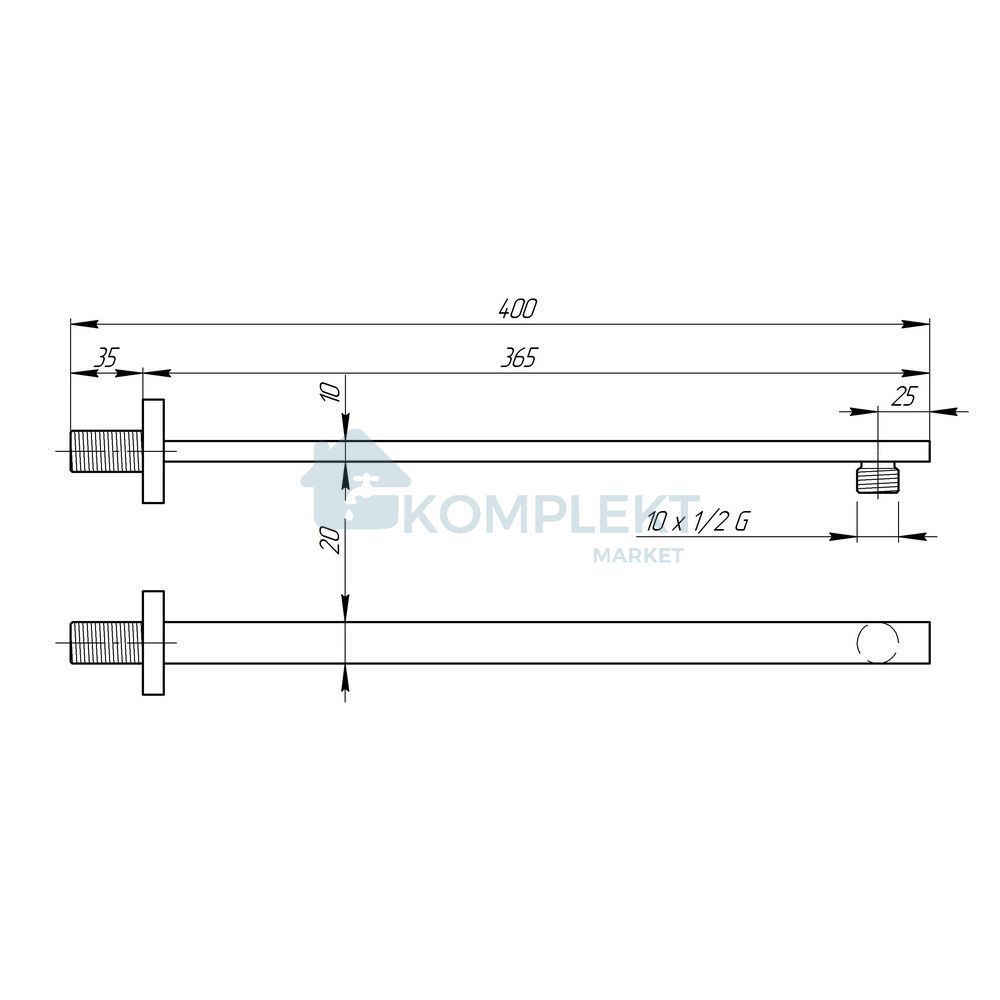 Кронштейн для верхньої лійки Qtap Holder 0011 Chrome