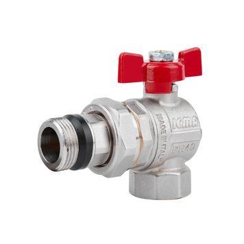 Кран кульовий Icma FAR. ROSSA 3/4" кутовий №362
