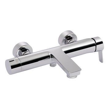 Змішувач для ванни короткий Qtap Zdeněk 3032102GC латунний корпус